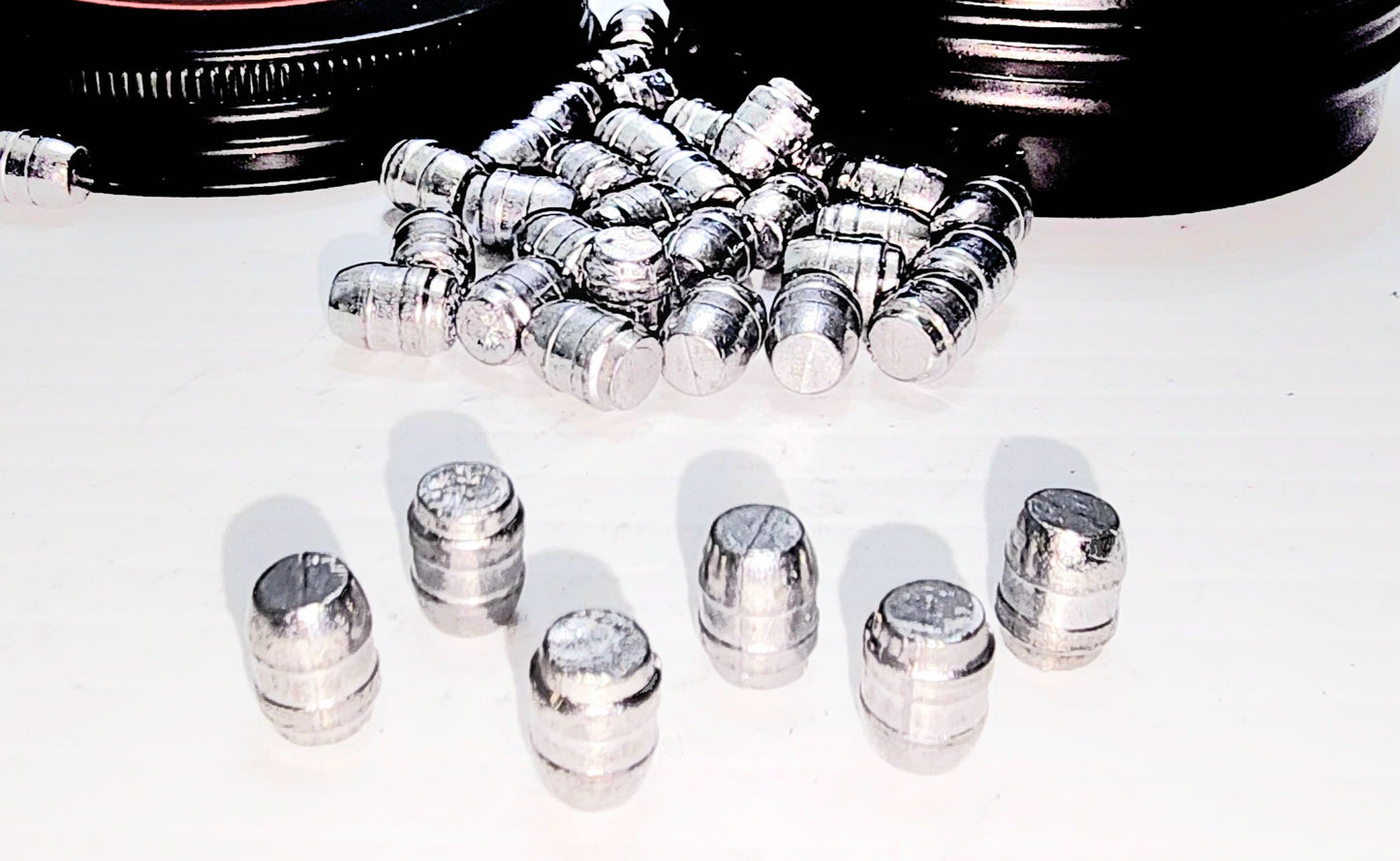 air gun ammo .30 caliber 60 grain slugs top view