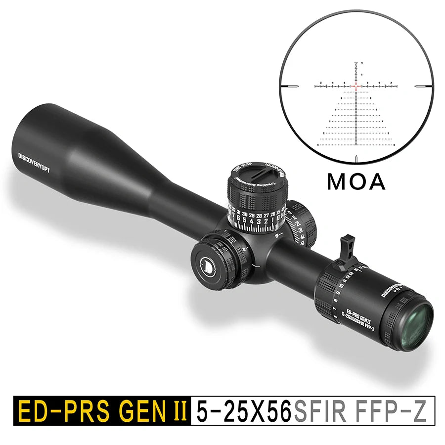 Discovery ED-PRS GENⅡ 5-25×56 SFIR FFP MRAD/MOA Zero Stop