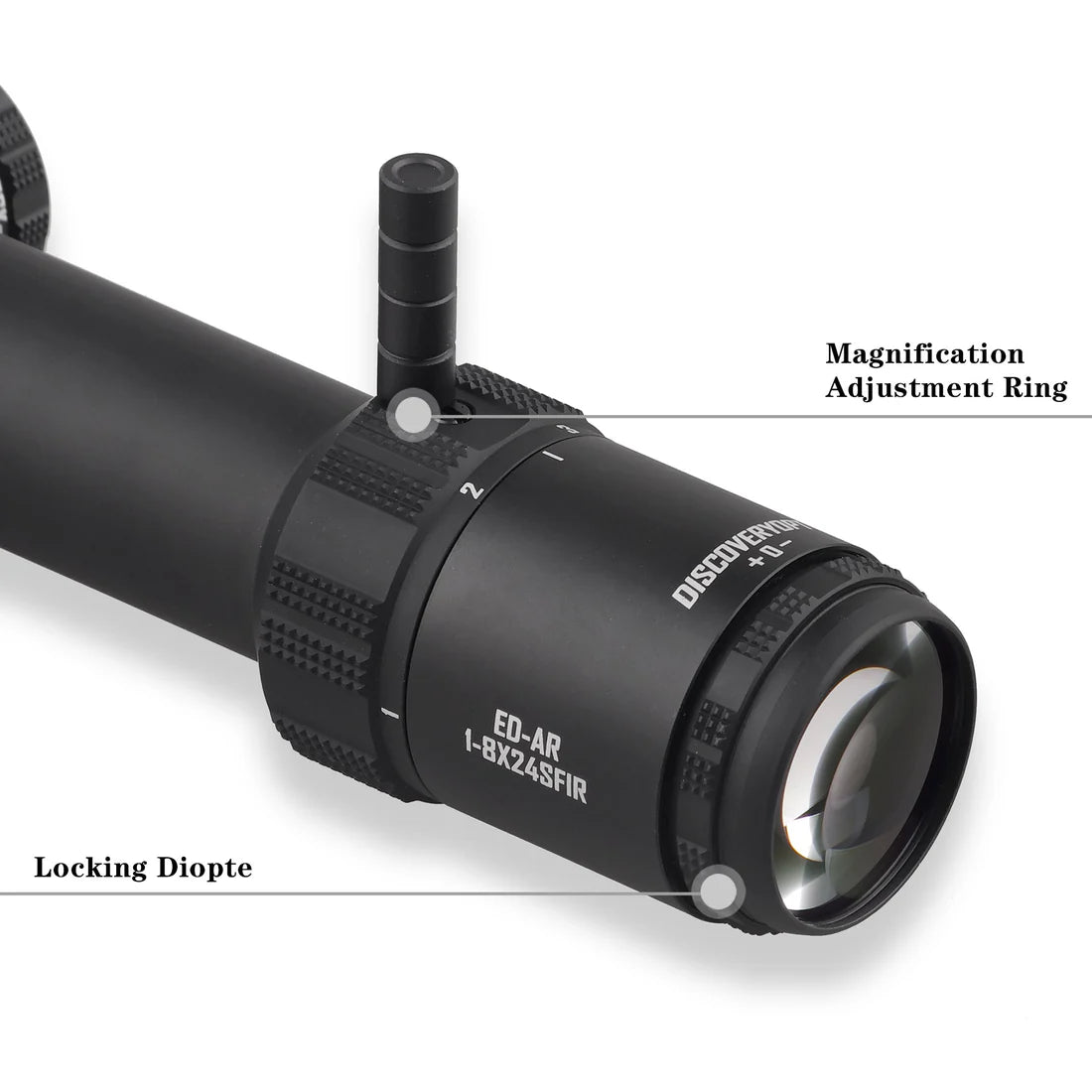 Discovery ED‑AR 1‑8×24 SFIR FFP‑MRAD LPVO